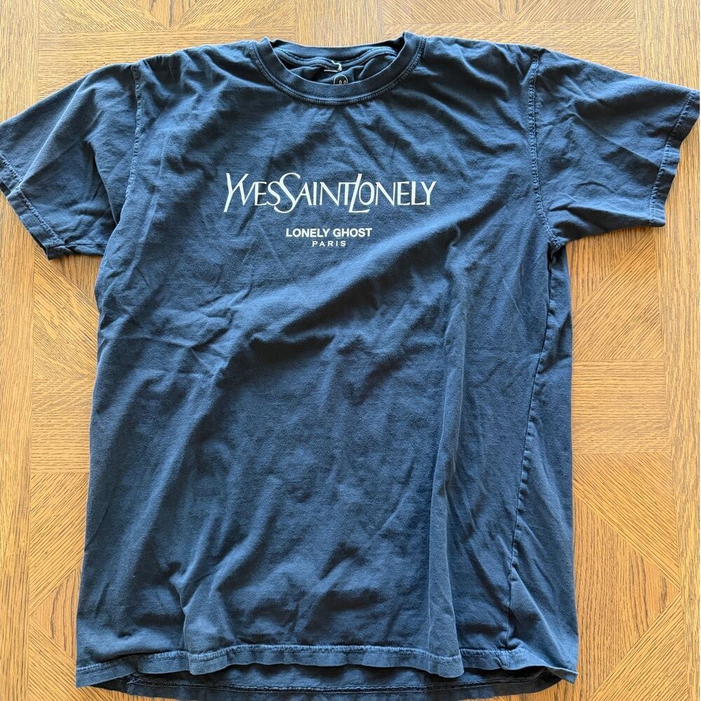 Lonely Ghost YvesSaintLonely Paris Graphic Tee Men's L